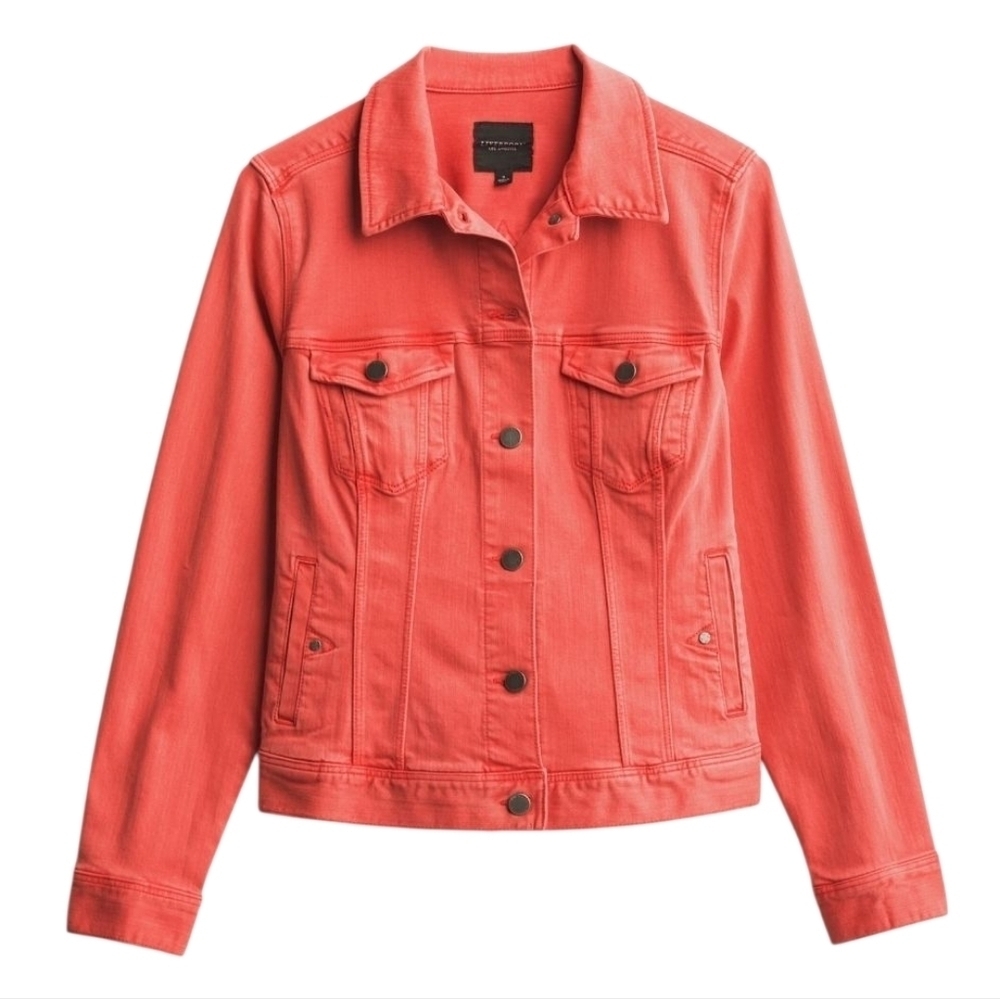 Liverpool Temma Coral Denim Jacket Women's Stretch Jean Jacket Small - Picture 5 of 16